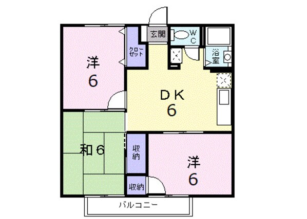 パークサイド宝木Ａの物件間取画像